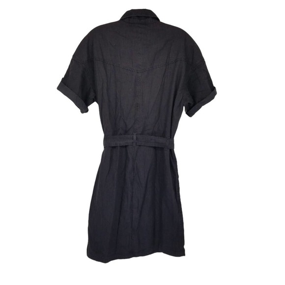 Mavi Gold Avery Button Down Collared Dress in Black Size Small NEW WITH TAGS - Picture 2 of 6